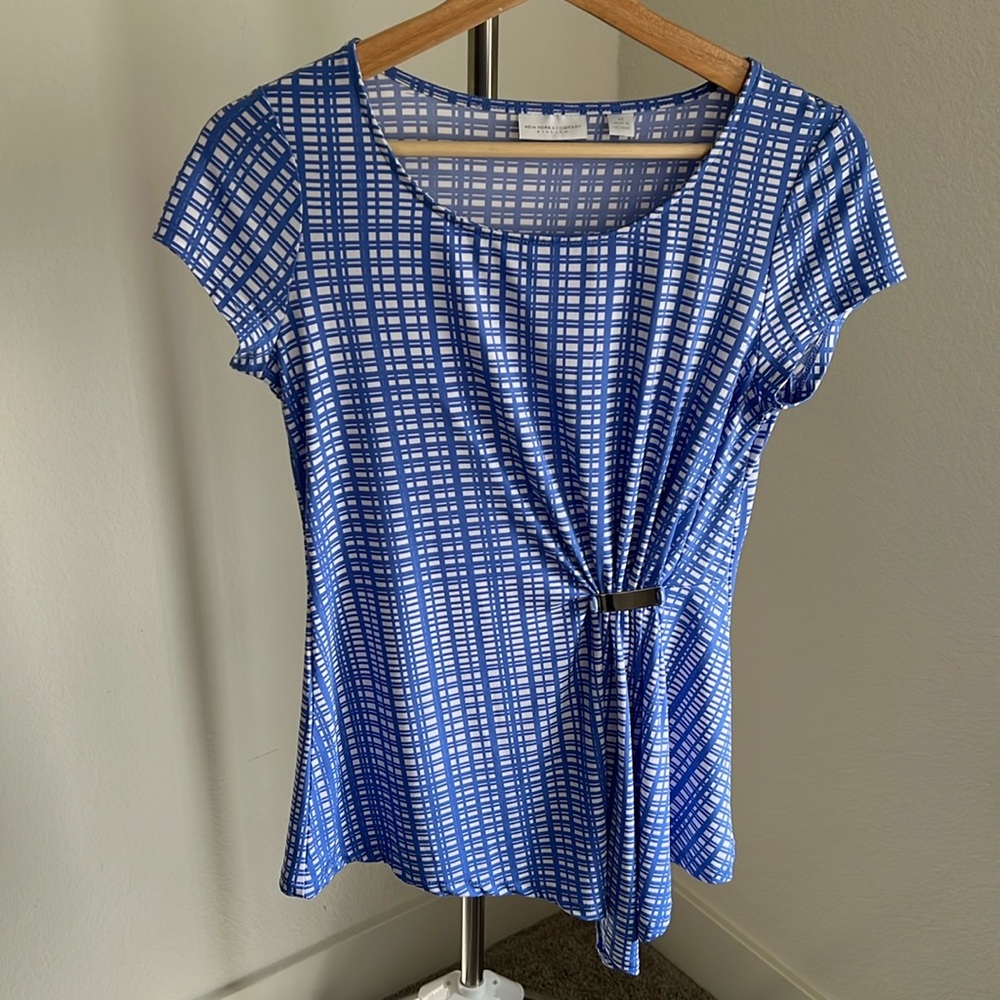 Blue Pattern Blouse